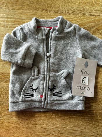 Gilet polaire chat TEX t.6m