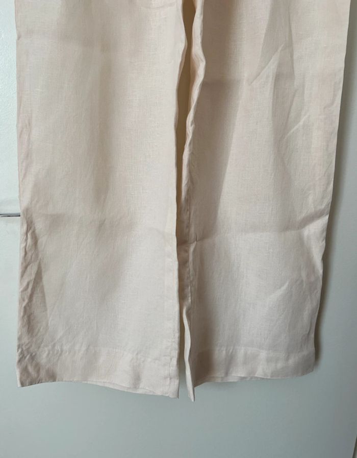 Pantalon beige femme en lin fait sur mesure au Vietnam taille 38 - photo numéro 7