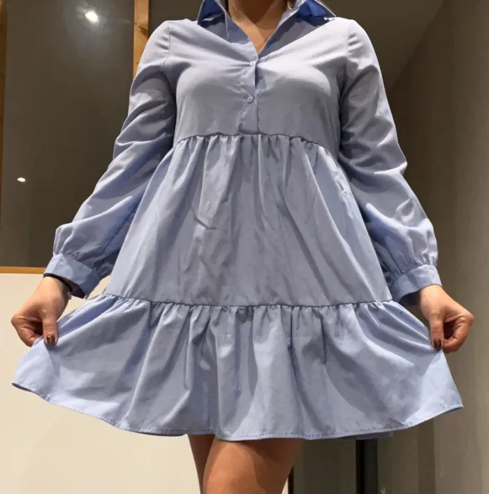 Robe bleu évasée - photo numéro 3