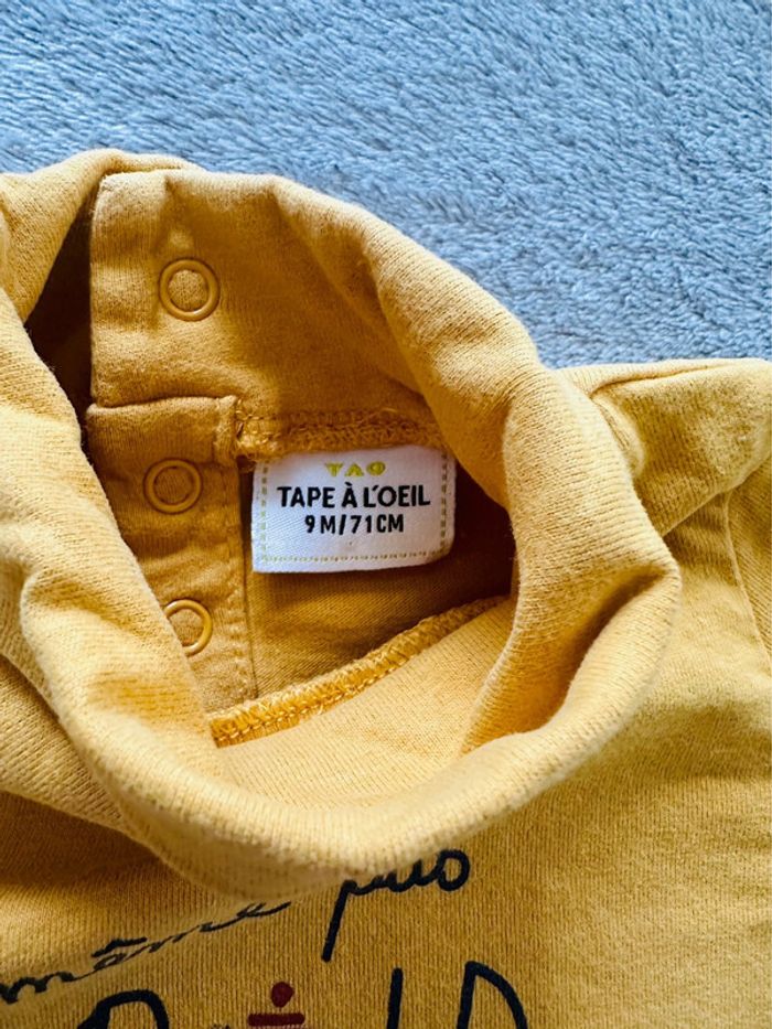 Sous-pull jaune moutarde neuf - 9 mois - Tape à l’œil - photo numéro 3