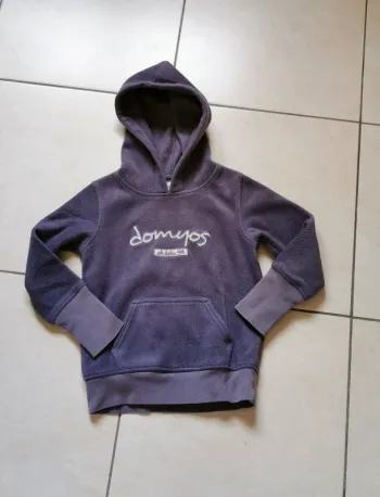 Sweat polaire à capuche domyos 8 ans