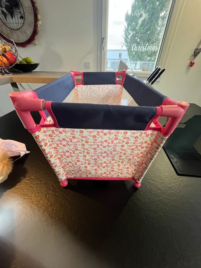 Lot poupées + couffin + lit parapluie – 2 bébés ~30 cm - photo numéro 8