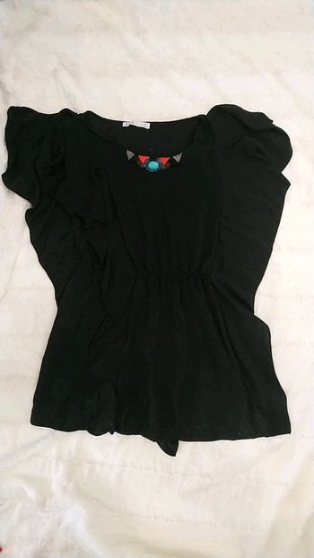 Tunique avec plastron perles