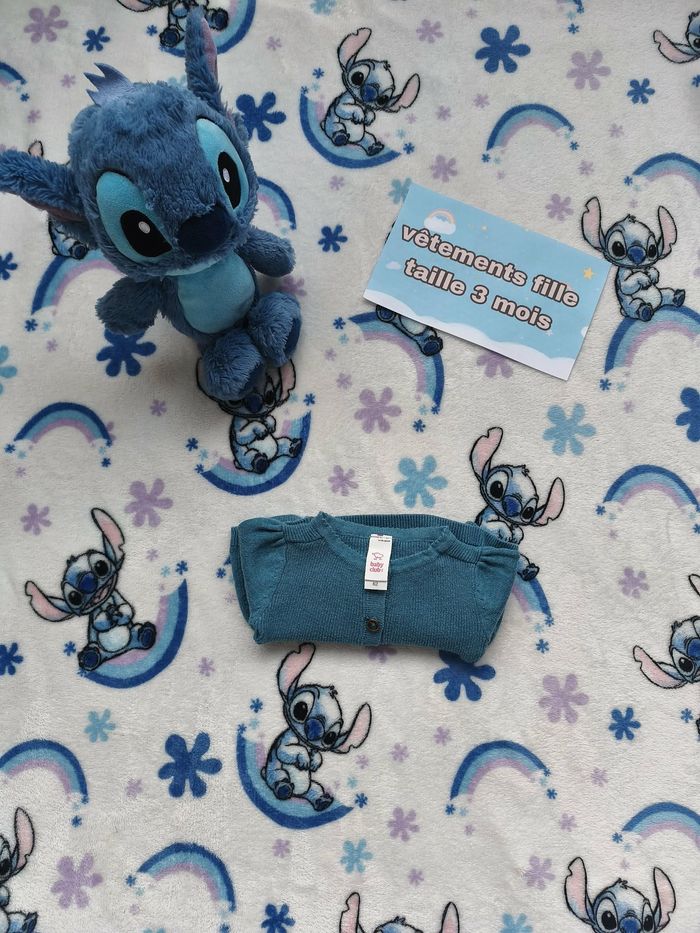 Gilet fille C&A - 3 mois - bleu turquoise - Etat : Excellent - photo numéro 5