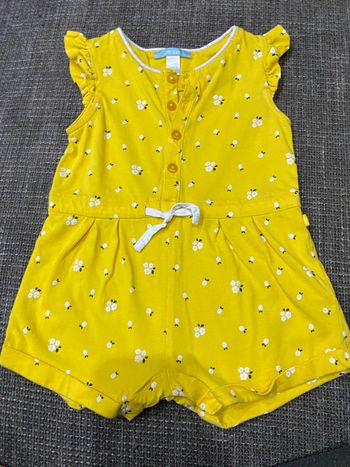 Combinaison short jaune