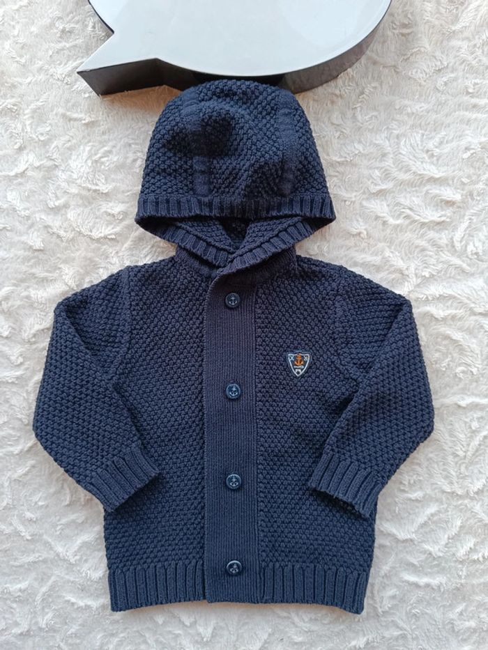 Gilet maille avec capuche Garçon 18 mois Vertbaudet - photo numéro 2