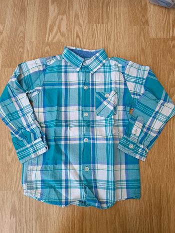 Chemise manches longues à carreaux 3 ans