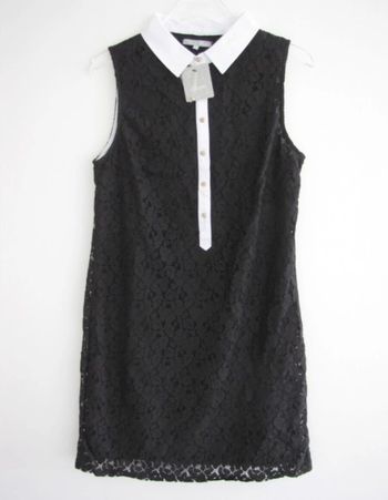 Robe chemisier dentelle noire ETAM Taille 38 doublée Tunique NEUVE avec étiquette