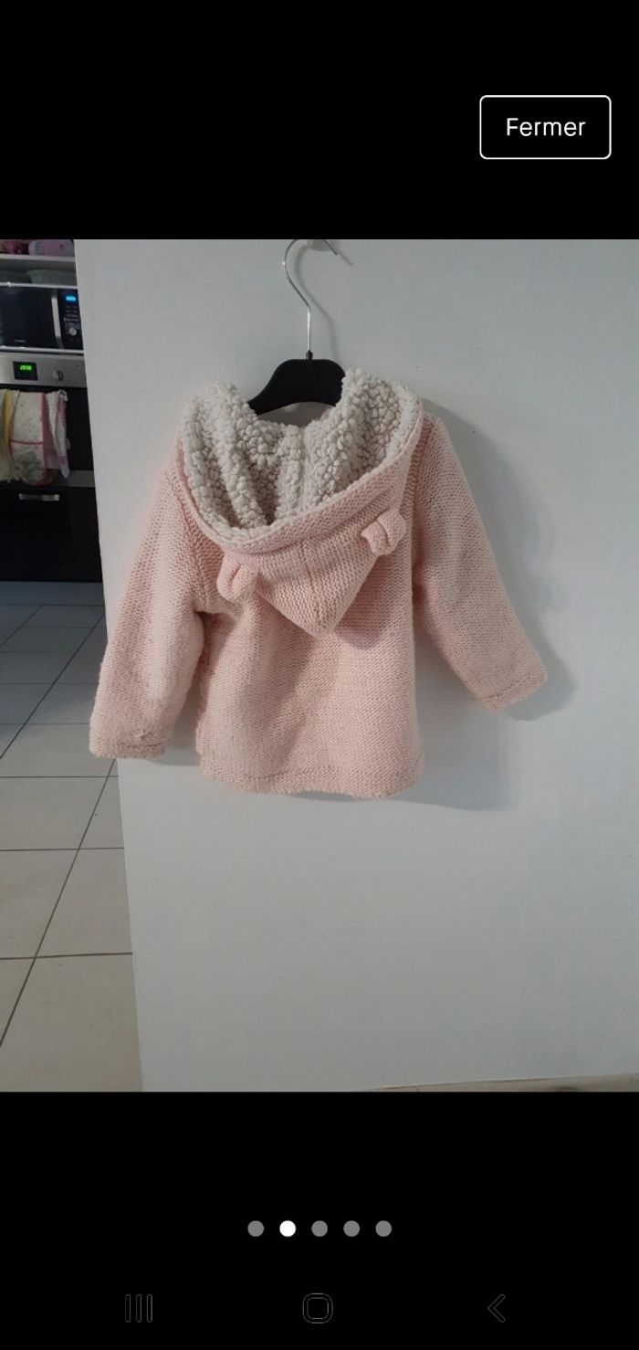 Veste lainage rose clair 23 mois tape a l oeil - photo numéro 2