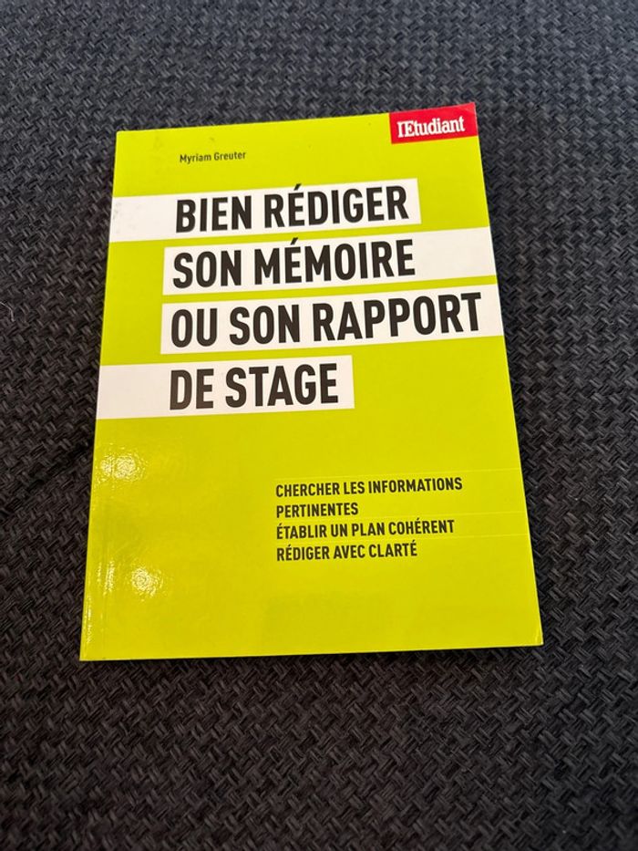 Livré Bien rédiger son mémoire ou rapport de stage