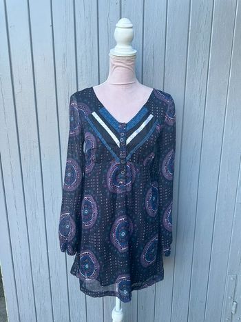 Robe doublée manches longues colorée only