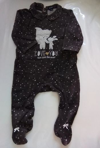 Pyjama bébé fille col Claudine taille 9 mois