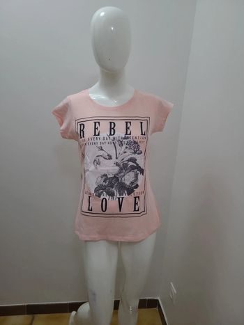 T shirt rose  Rebel Love taille 40