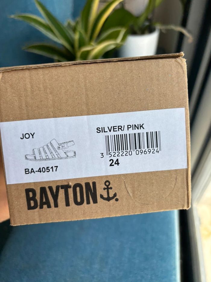 Sandales Bayton rose pailletées 24 - photo numéro 3