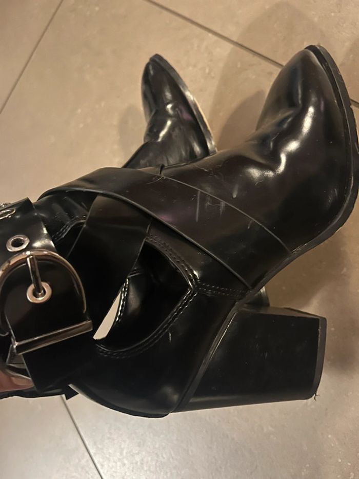 Bottines à talon noires Zara 38 - photo numéro 6