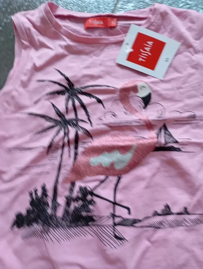 Tissaia t-shirt fille neuf 8 ans - photo numéro 4