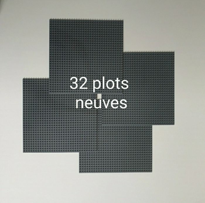 Plaques pour lego 32 plots gris construction enfant jeu