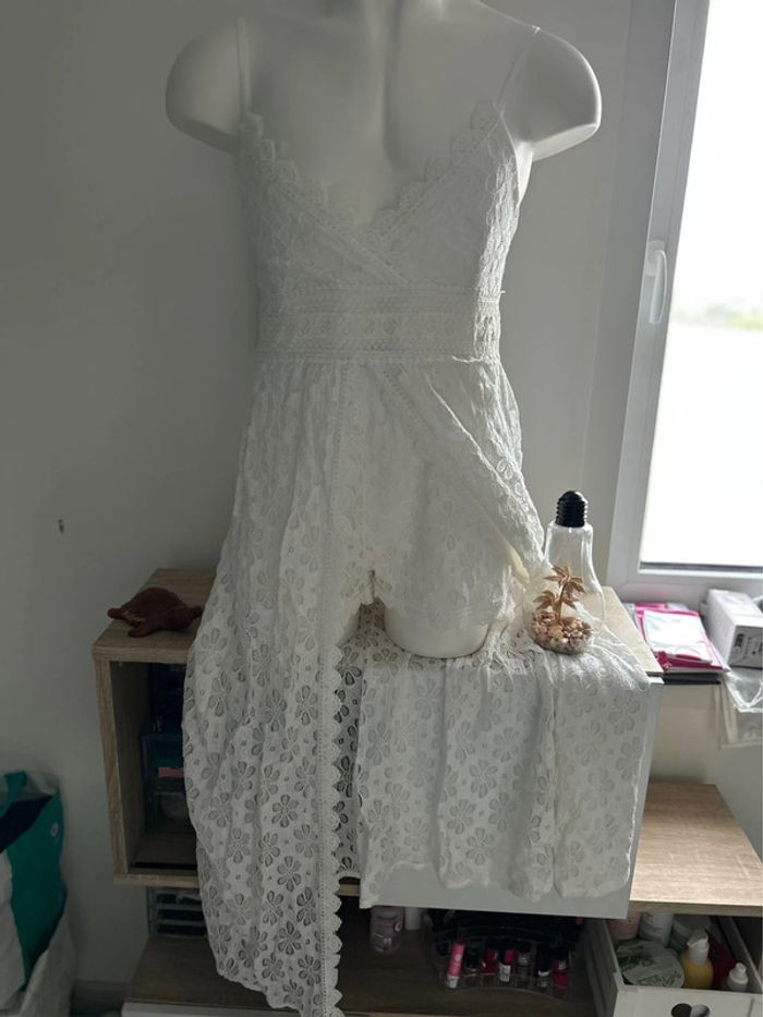 Superbe combishort blanche dentelle