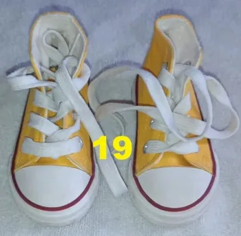 Basket haute jaune à lacets Pointure 19