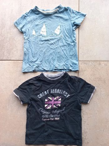 Lot de 2 tee-shirts manches courtes 2 ans Sergent Major