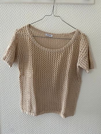 T-shirt en maille beige Pimkie XS