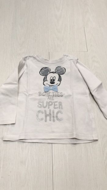 T-shirt Mickey 12 mois blanc Disney
