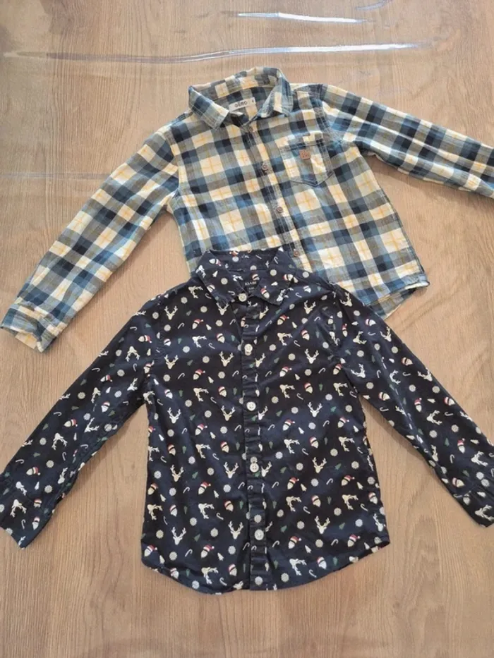 👔 Lot de 2 chemises – 4 ans Gémo Kiabi
