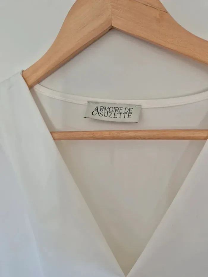 Blouse chemise l'armoire de suzette taille S M 36 38 blanc armoire - photo numéro 4