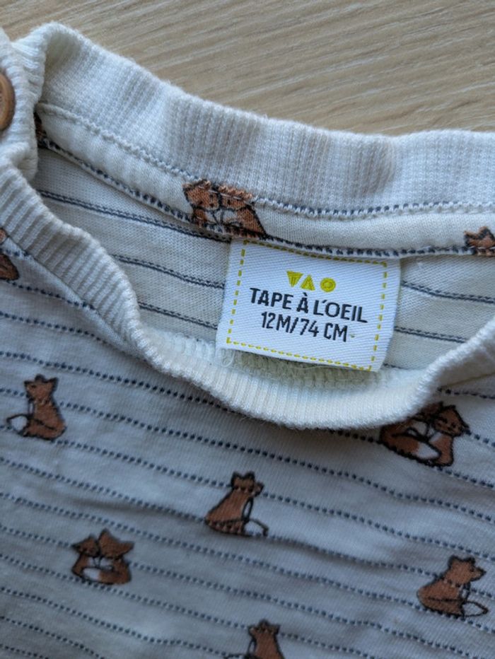 Haut ML tape à l'oeil 12 mois renard - photo numéro 2