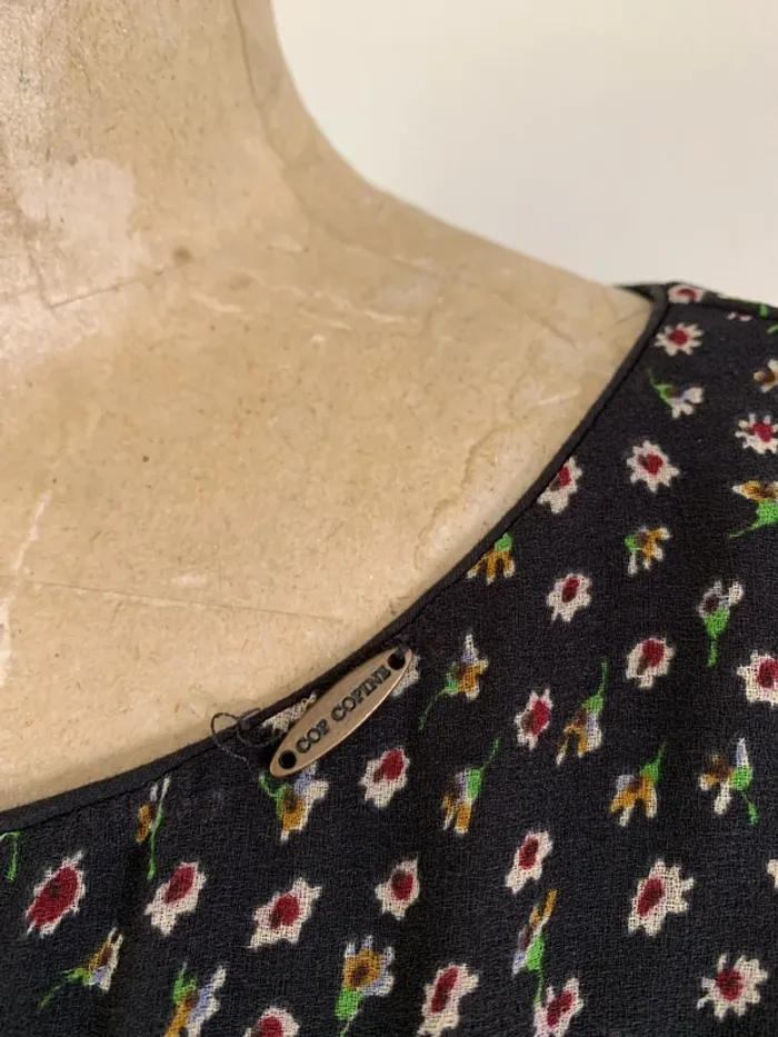 Robe fleurie doublée sans manches femme - photo numéro 3