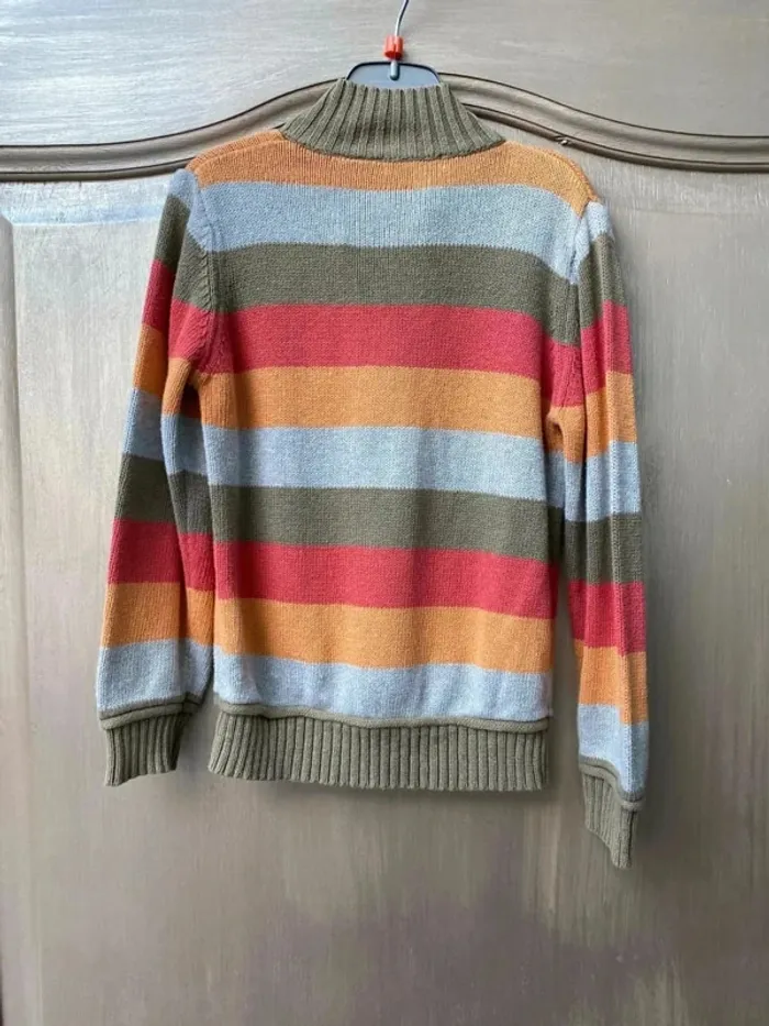 Gilet garçon vert rouge et moutarde la redoute - photo numéro 5