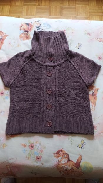 Pull ou sur-pull marron,  "TOUMAI", taille 2