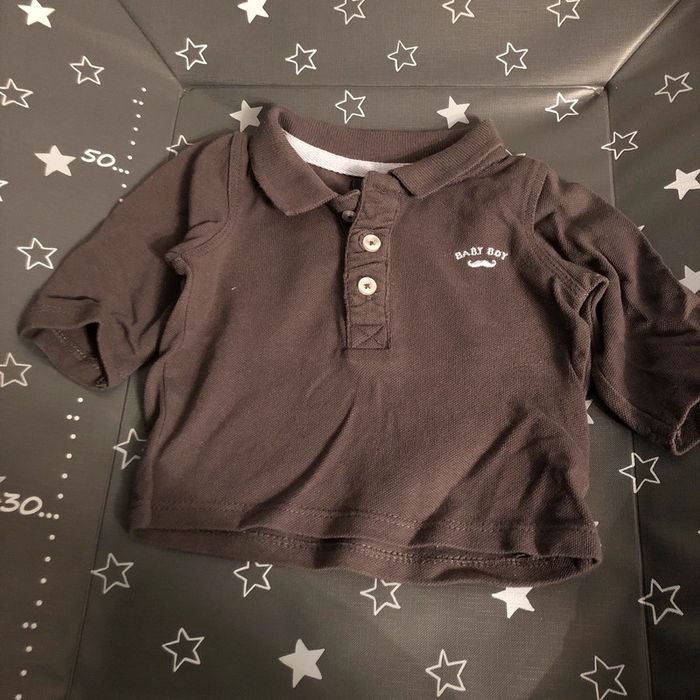 Polo kiabi gris très bon etat 3 mois