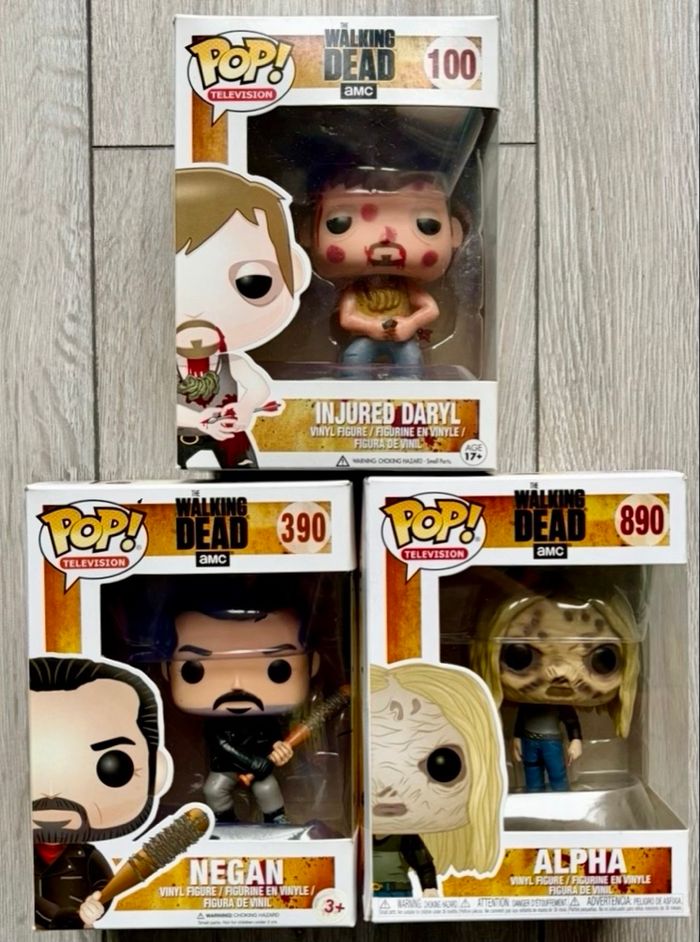 Lot de 3 Figurines Funko Pop The Walking Dead