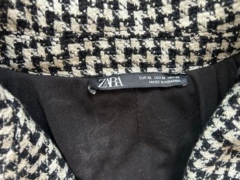 Blazer ZARA Noir/Blanc 🖤 Dos Nu avec Laçage - Taille XL - TRÈS BON ÉTAT