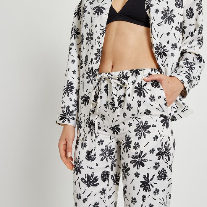 Pyjama en satin, imprimé fleurs - LA REDOUTE COLLECTIONS - TAILLE 46 - IMPRIME FLORAL - photo numéro 3