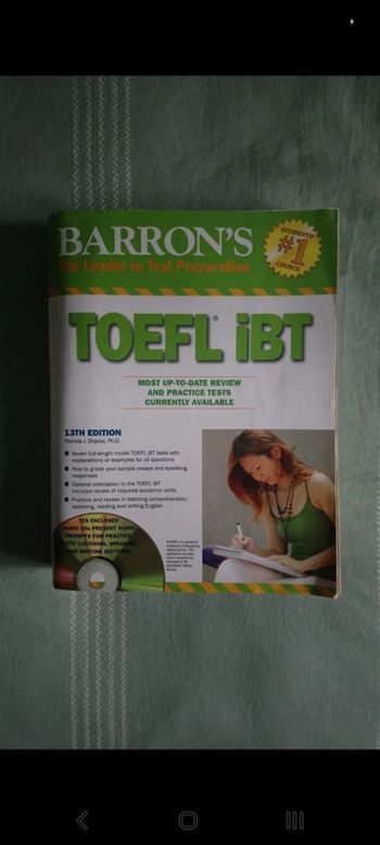 Livre préparation TOEFL iBT Barron's