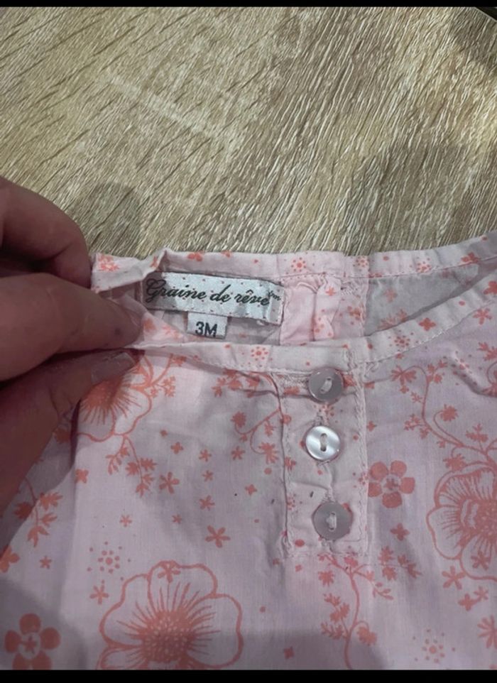 Ensemble blouse +jegging bébé fille 3 mois - photo numéro 2