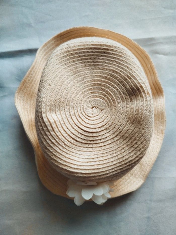Chapeau paille enfant fille  9/12mois - photo numéro 3