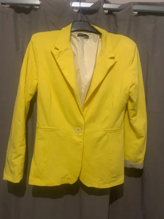veste blazer jaune - photo numéro 2