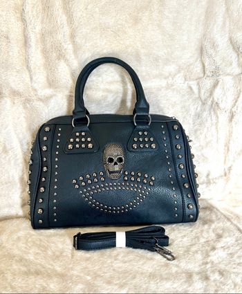 Sac noir rock tête de mort clouté neuf envoi rapide goth chic