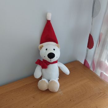Doudou peluche Ours Kinder Noël