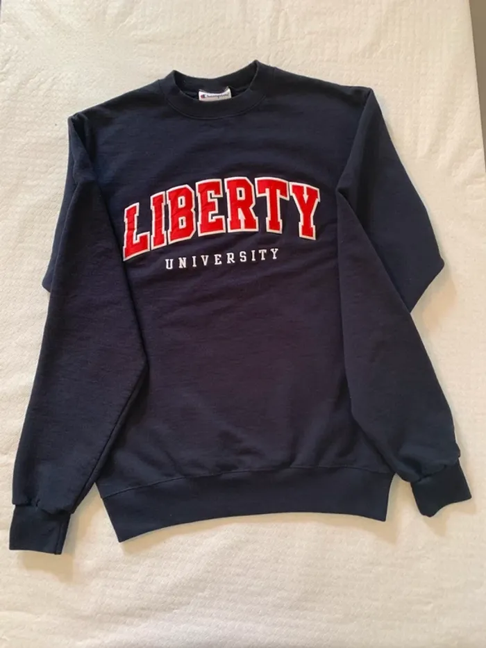 Sweat Champion bleu marine Liberty University Taille S - photo numéro 6