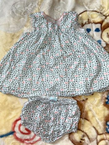 Robe Fleur - Vert/ Rose