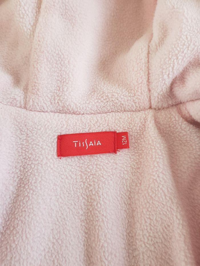 Doudoune à capuche marron et rose 12 mois bébé fille - photo numéro 5