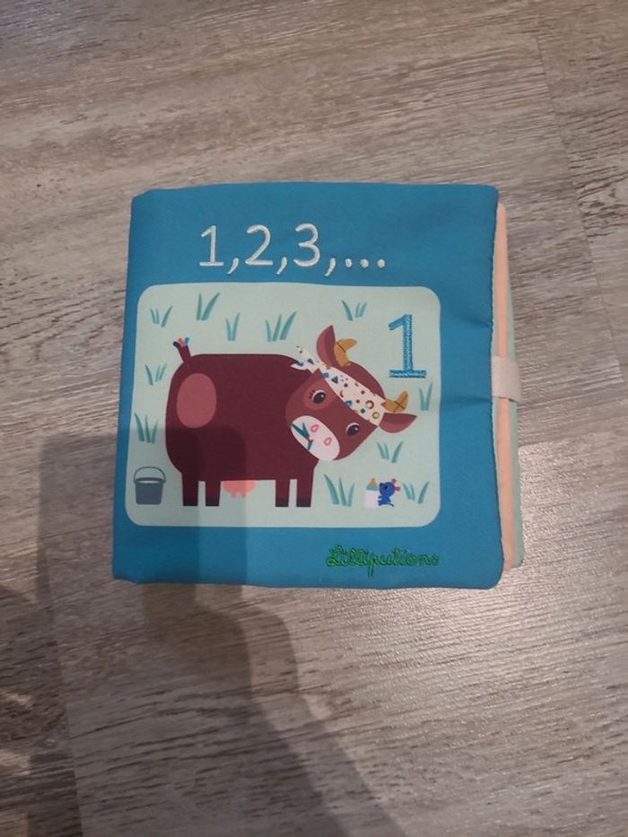 Livre tissus Lilliputiens 1 2 3 animaux
