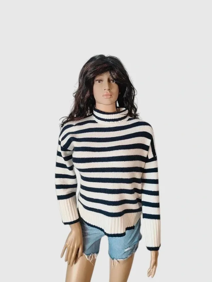 Pull col roulé Abercrombie & Fitch blanc - Taille XXS, le cocon de douceur pour l'hiver ! - photo numéro 2