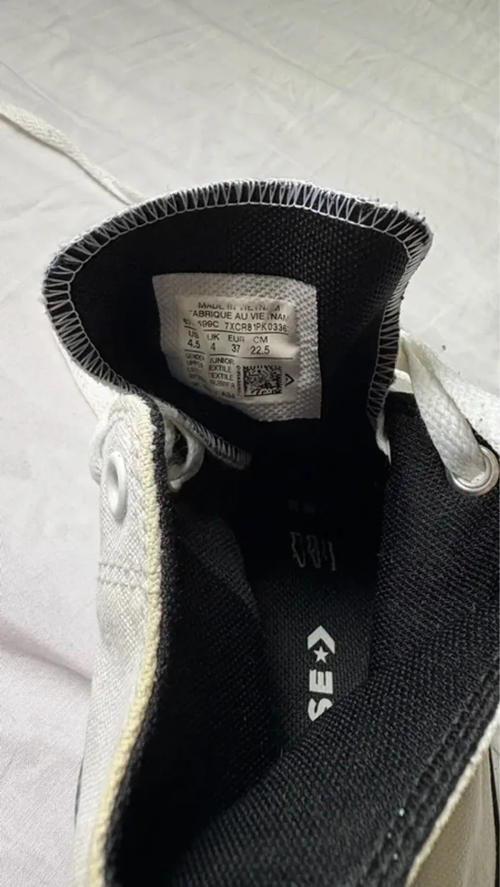 Baskets converse blanche taille 37 - photo numéro 6