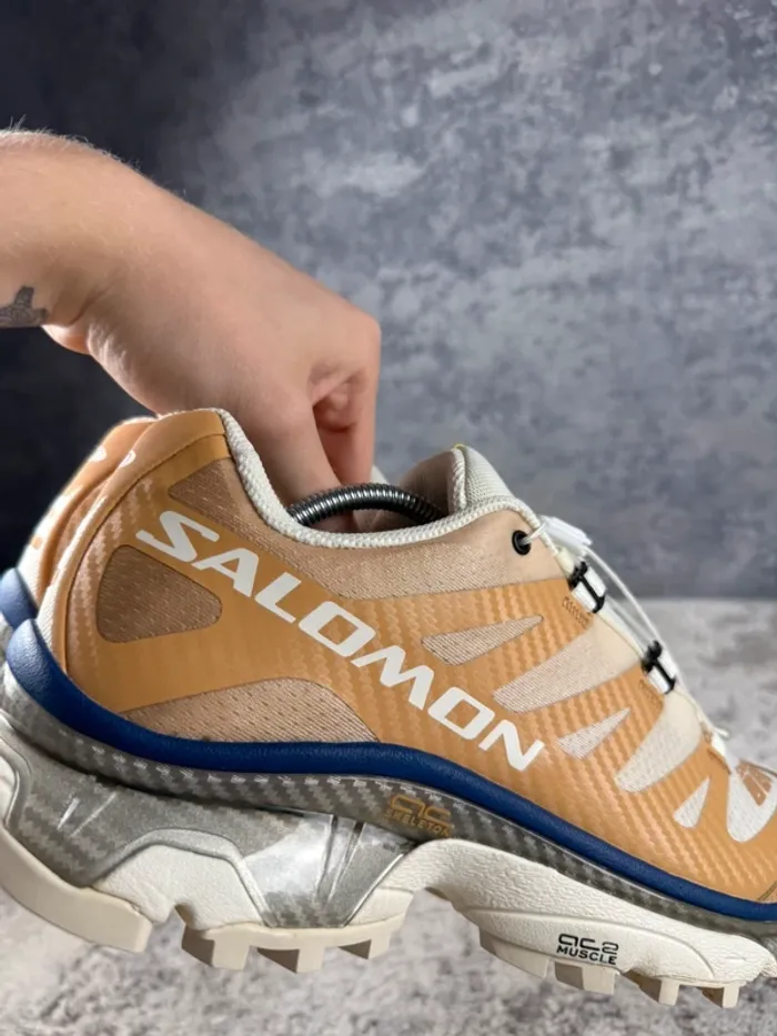 Salomon XT-4 OG - Tire Vanilla Ice - Beige & White & Blue - photo numéro 16