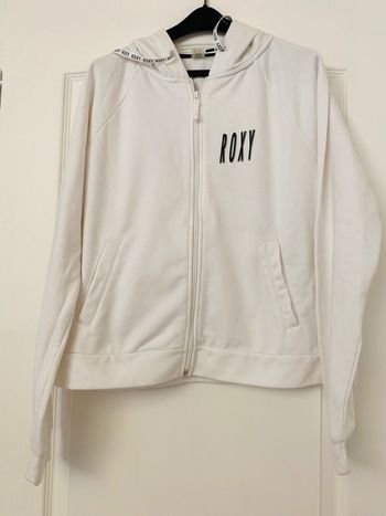 Veste sweat-shirt à capuche et zip Roxy S blanc